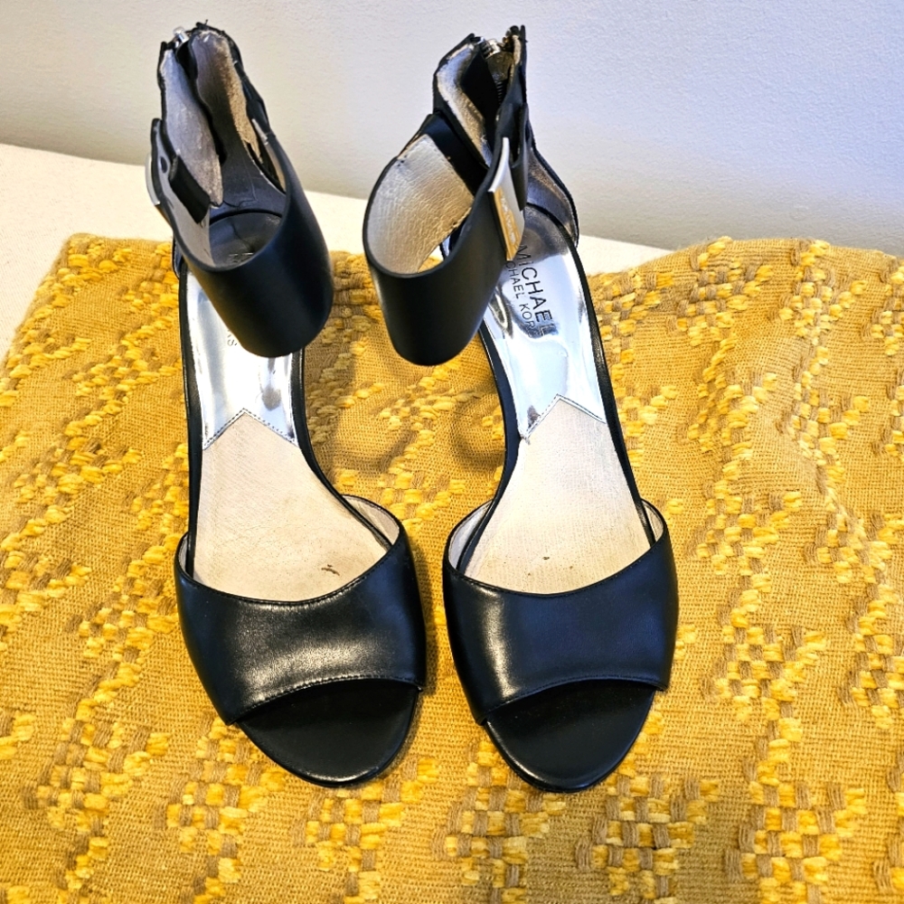 Michael Michael Kors Mid Ankle Strap Women Black Heels